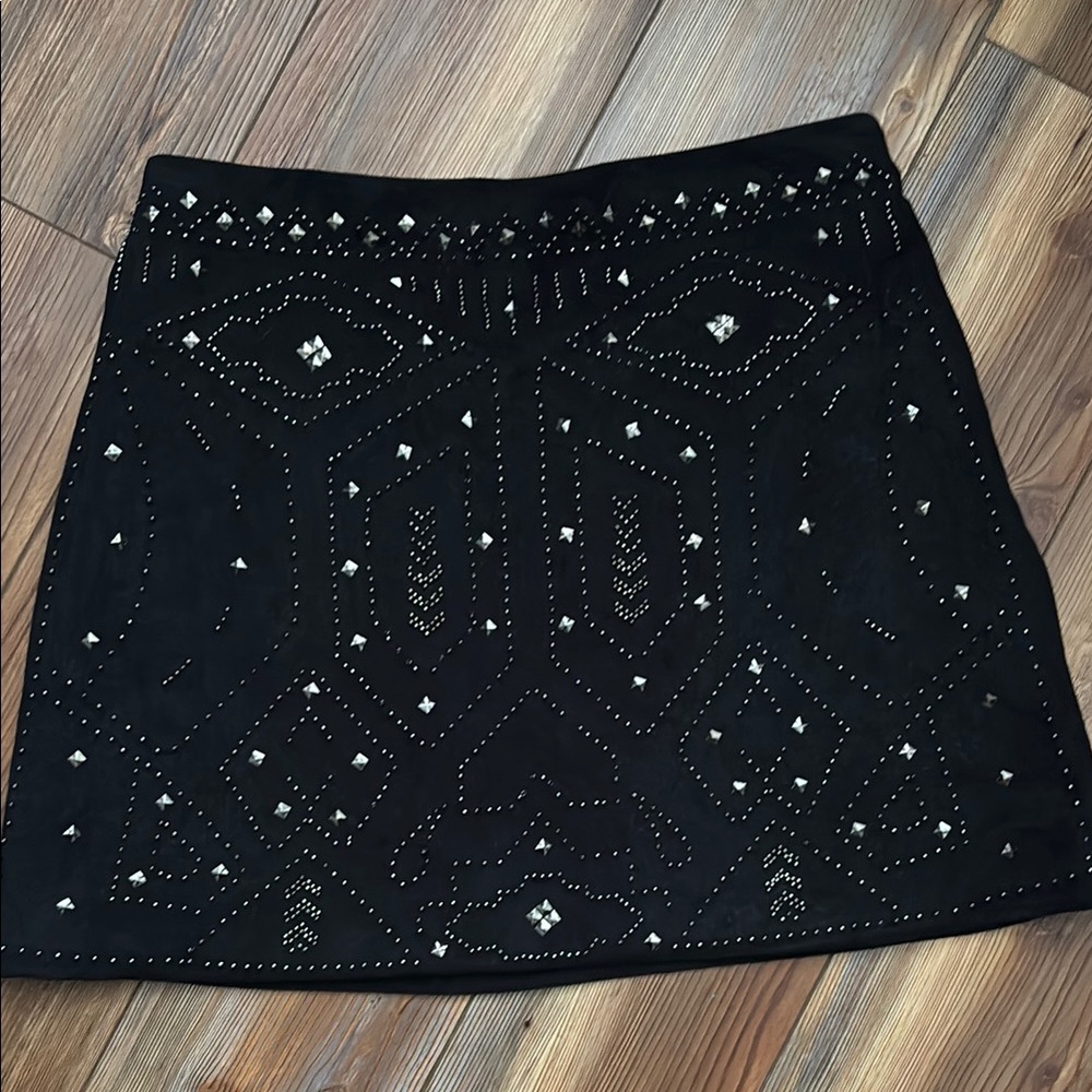 Embellished Black Skirt